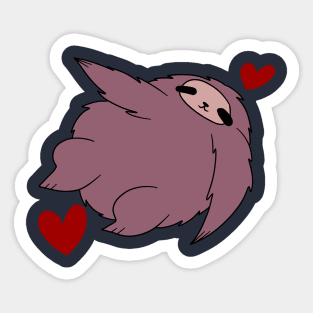 Fat Sloth Falling in Love Sticker